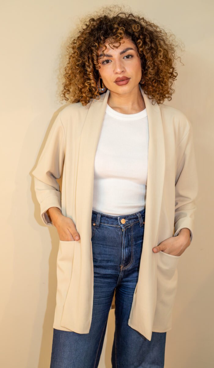 GILET COURT FLUIDE À POCHES – Image 10