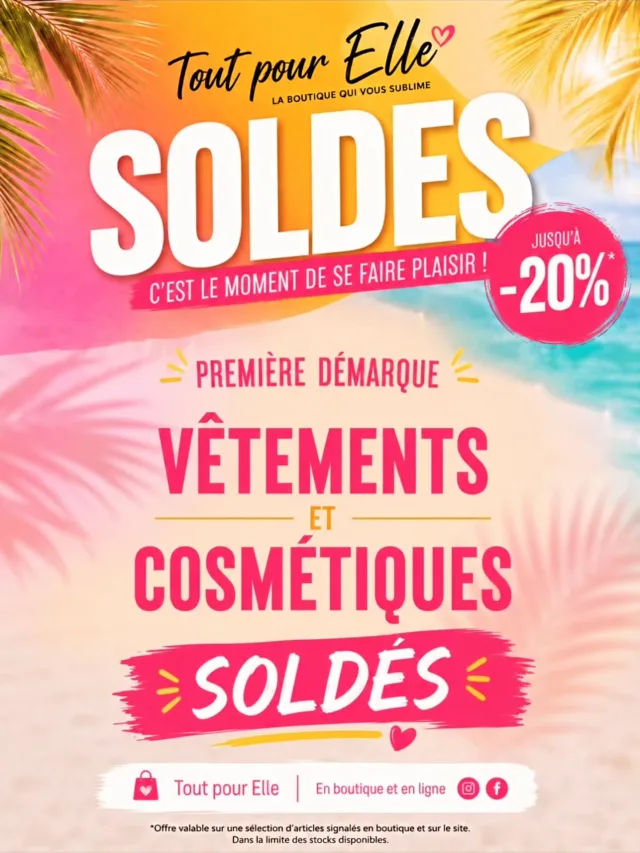 📢LES SOLDES SONT ARRIVÉES DANS VOTRE BOUTIQUE TOUT POUR ELLE 📢